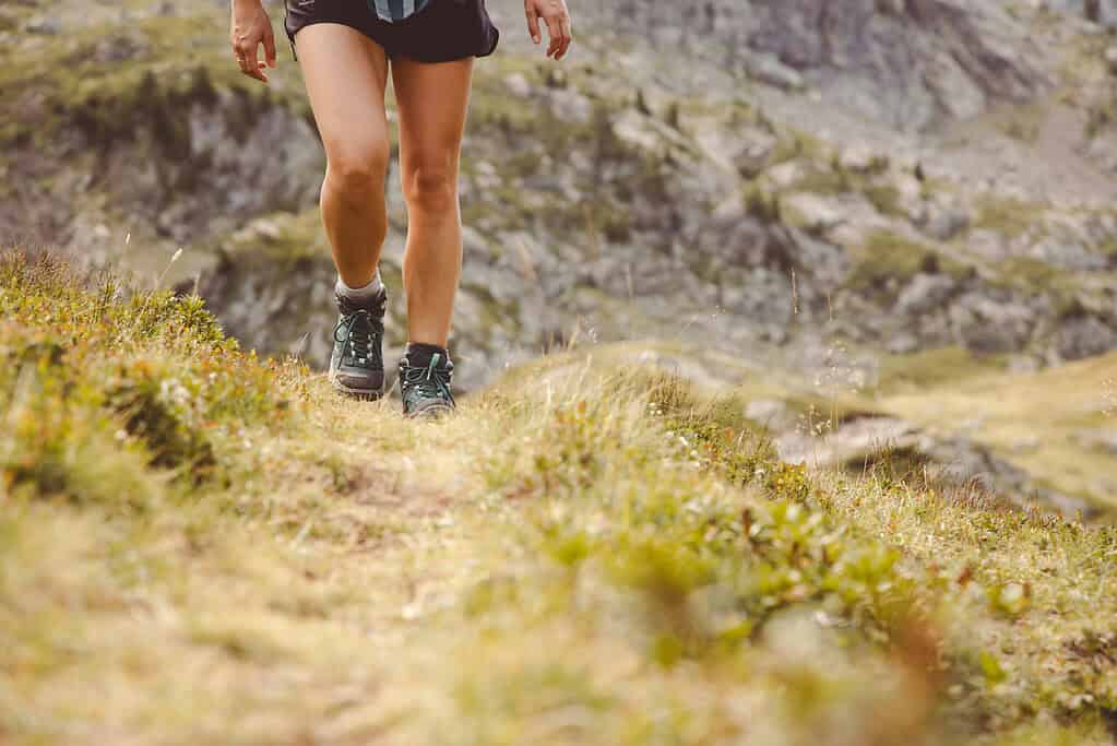 woman with hiking boots