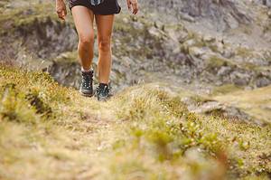 woman with hiking boots